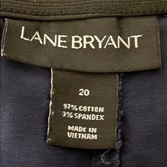 Lane Bryant Women Shorts Size 20 Blue High Rise Stretch Cotton Causal Classic - Picture 7 of 11